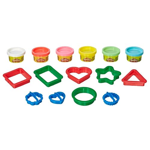 Play-Doh Formas Kit de Manualidades con 6 Latas de Compuesto, Cortadores y Accesorios para Niños Creativos a partir de 3 Años