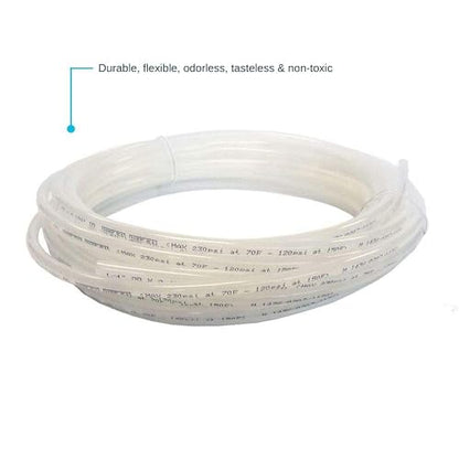 John Guest - Tubo LLDPE de 1/4 pulgadas x 25 pies, tubo de agua flexible para fontanería, natural, PE-08-BI-025F-N