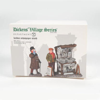 Department 56 Dickens' Village London - Juego de 2 Cifras para periódicos (3.2 Pulgadas