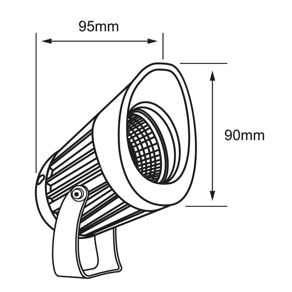 Tecnolite Lampara Sobreponer en piso exterior Estaca Negro 10W 10HLED762MV30N