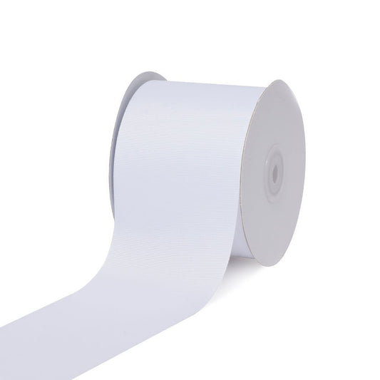 Creative Ideas GRO3000-029, cinta de grogrén sólida de 7,6 cm, 25 yardas, blanco, 25 yardas