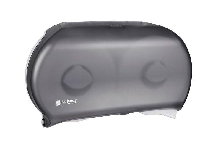 San Jamar - SJMR4000TBK R4000TBK Dispensador de pañuelos Jumbo individual de 9 pulgadas, perla negra, 12 x 19 x 5.3 pulgadas