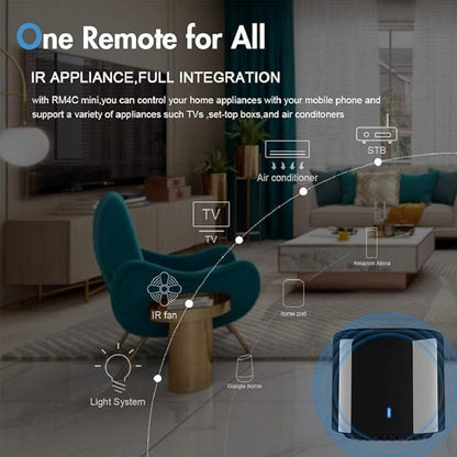 BroadLink BestCon RM4C Mini Control Remoto Universal Wi-Fi + IR Compatible con Alexa, Siri, Google Assistant e IFTTT, Negro