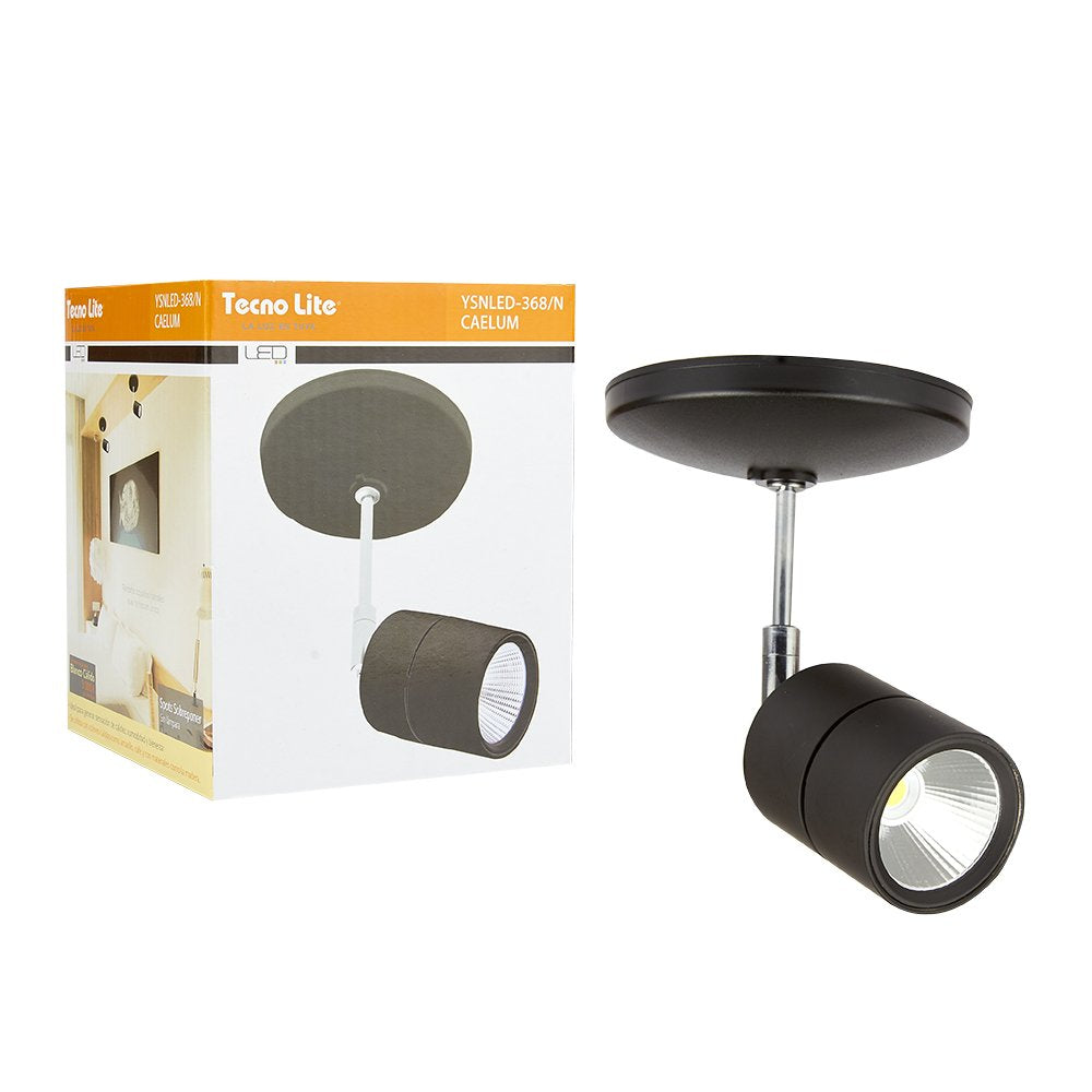 Tecnolite Lámpara Spot LED Dirigible 12W - Negro