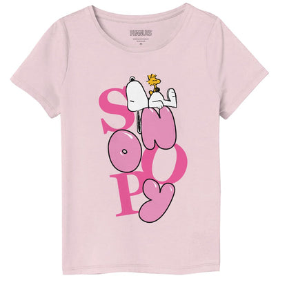 Peanuts Snoopy Balloons Playera Casual para Niñas Fit Regular