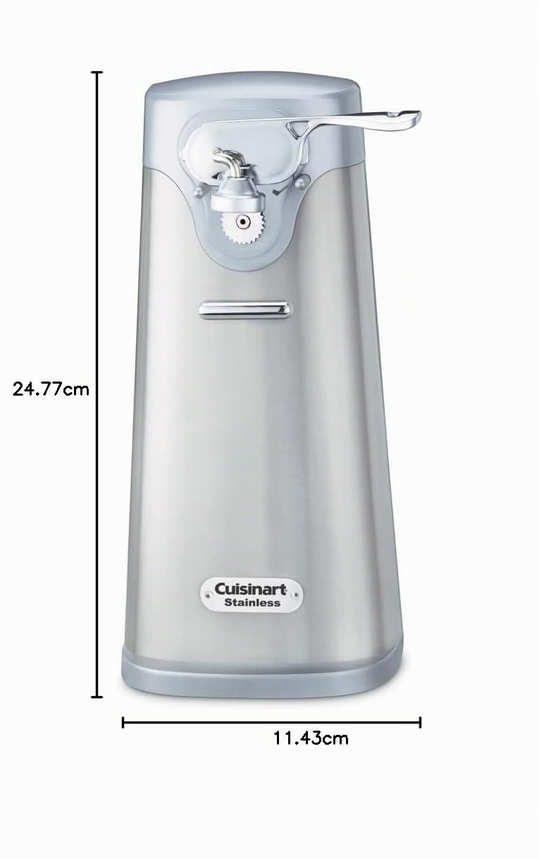 Cuisinart Abrelatas de Acero Inoxidable SCO-60 Automático Premium | Abrelatas automático un solo toque, Pies antideslizantes, Soporte magnético para latas fijas, Cuchillas de acero inoxidable