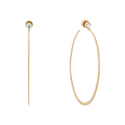 Michael Kors Pendientes de aro de acero inoxidable para mujer