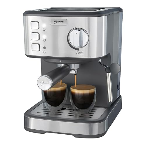 Oster Cafetera Compacta Espresso con 15 Bar y hasta 2 Espressos por Ciclo | Prepara espresso, cappuccinos y lattes, compatible con cápsulas Dolce Gusto, incluye accesorios,