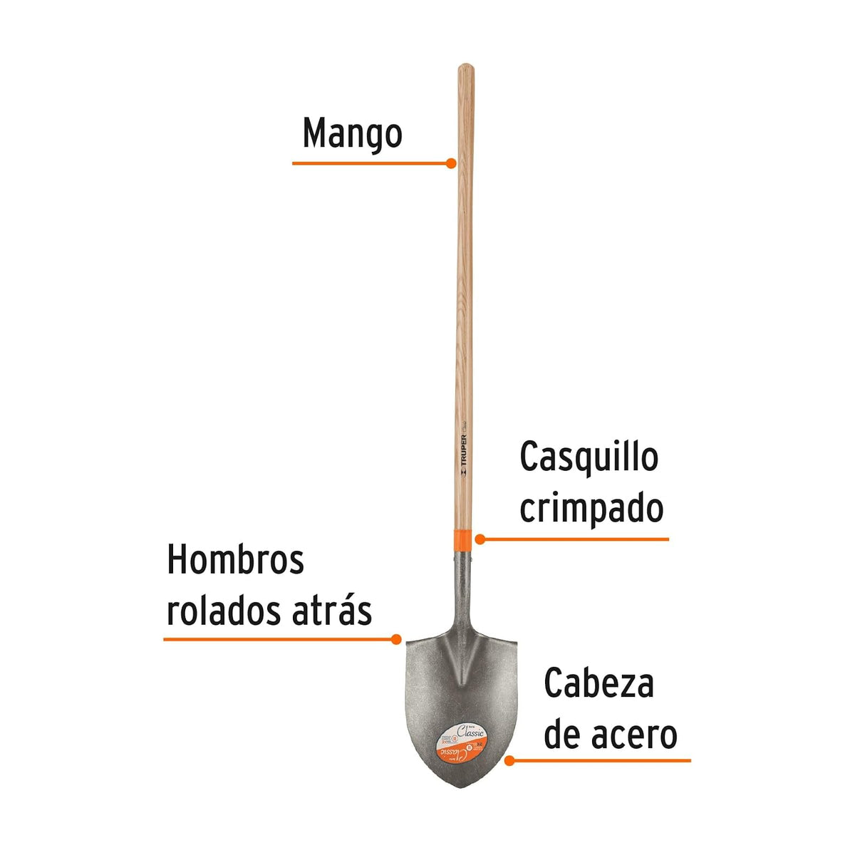 Truper PIR, Pala irrigación Mango Largo, Classic