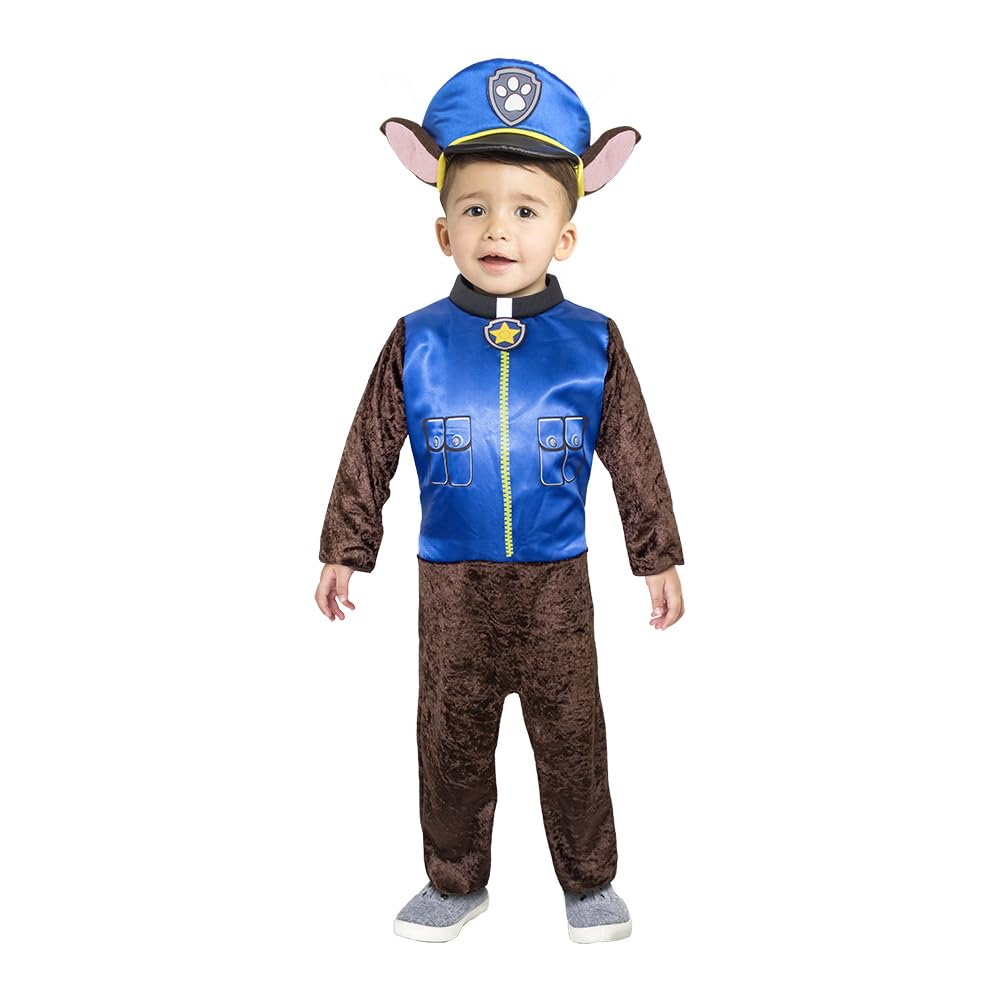 Fantasy Ruz, Disfraz Infantil para Toddlers Chase Modelo F11855-AZN2, Café, Talla 2 años, Licencia original Nickelodeon.