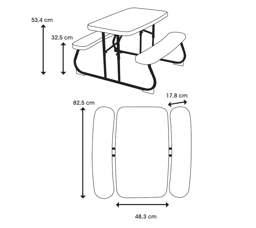 LIFETIME Mesa de Picnic para Niños