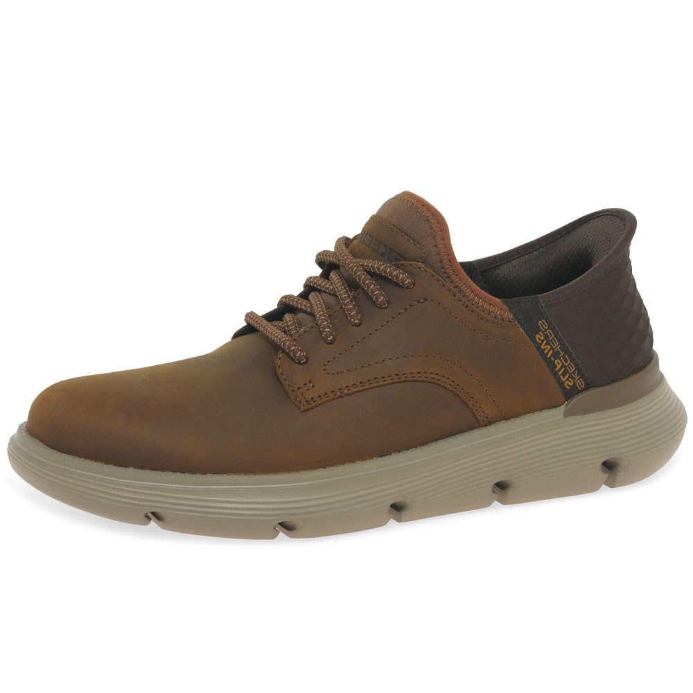Skechers Garza-Gervin Mocasines Slip-ins sin Cordones para Hombre - 29.5 cm - Marrón