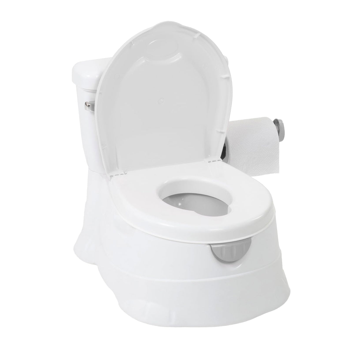 PRINSEL | Nica Entrenadora | Bañito Entrenador para Bebé | Mini Toilet- Unisex | Blanco | De 18 a 36 Meses, Con Portarollo | Artículos para Bebés