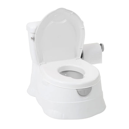 PRINSEL | Nica Entrenadora | Bañito Entrenador para Bebé | Mini Toilet- Unisex | Blanco | De 18 a 36 Meses, Con Portarollo | Artículos para Bebés
