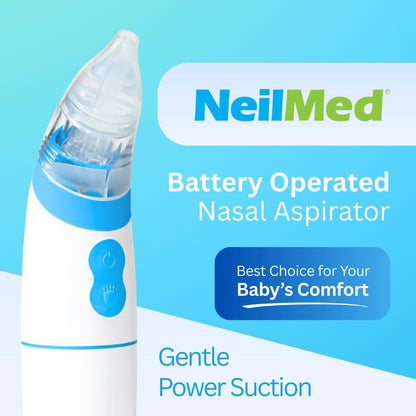 NeilMed Aspirador - Aspirador nasal funciona con pilas para bebés y niños