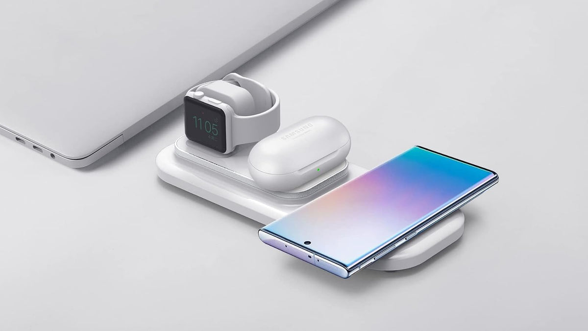 QuikCell Trio 3 in 1 Wireless Charging Pad - White