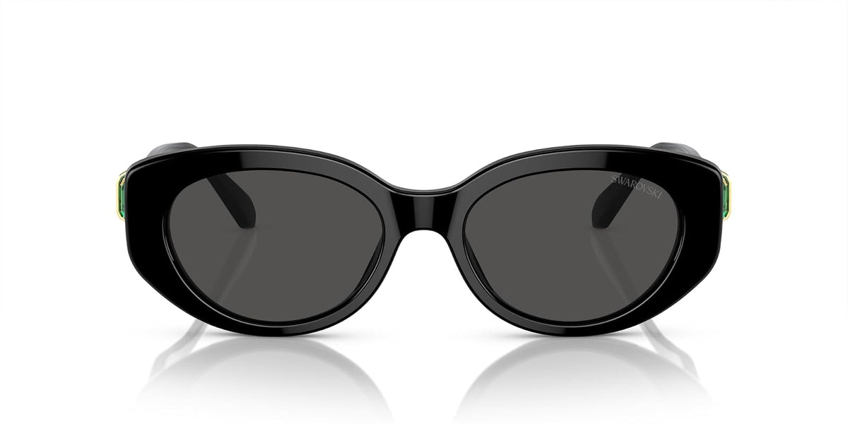 Swarovski 0SK6002 Gafas de Sol para Mujer, Forma Oval Color Negro