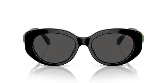 Swarovski 0SK6002 Gafas de Sol para Mujer, Forma Oval Color Negro
