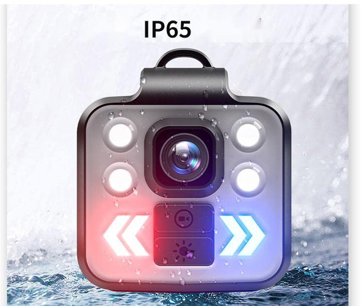 Cámara Corporal 1080P, Mini Grabadora de Video con Grabación de Audio y Video, Luz LED de 3 Modos, Tarjeta de 32G, Cámara Deportiva Impermeable para Acampar, Viajar