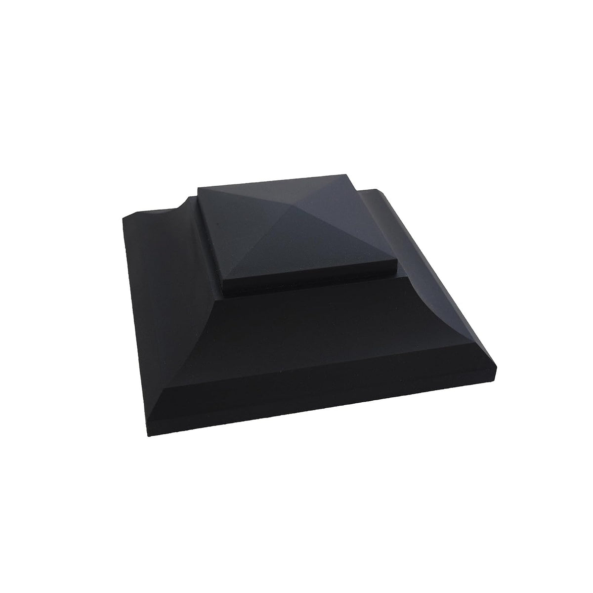 Nuvo Iron SPC23 x 5 1/2" Tapa adaptador de poste pirámide de plástico negro