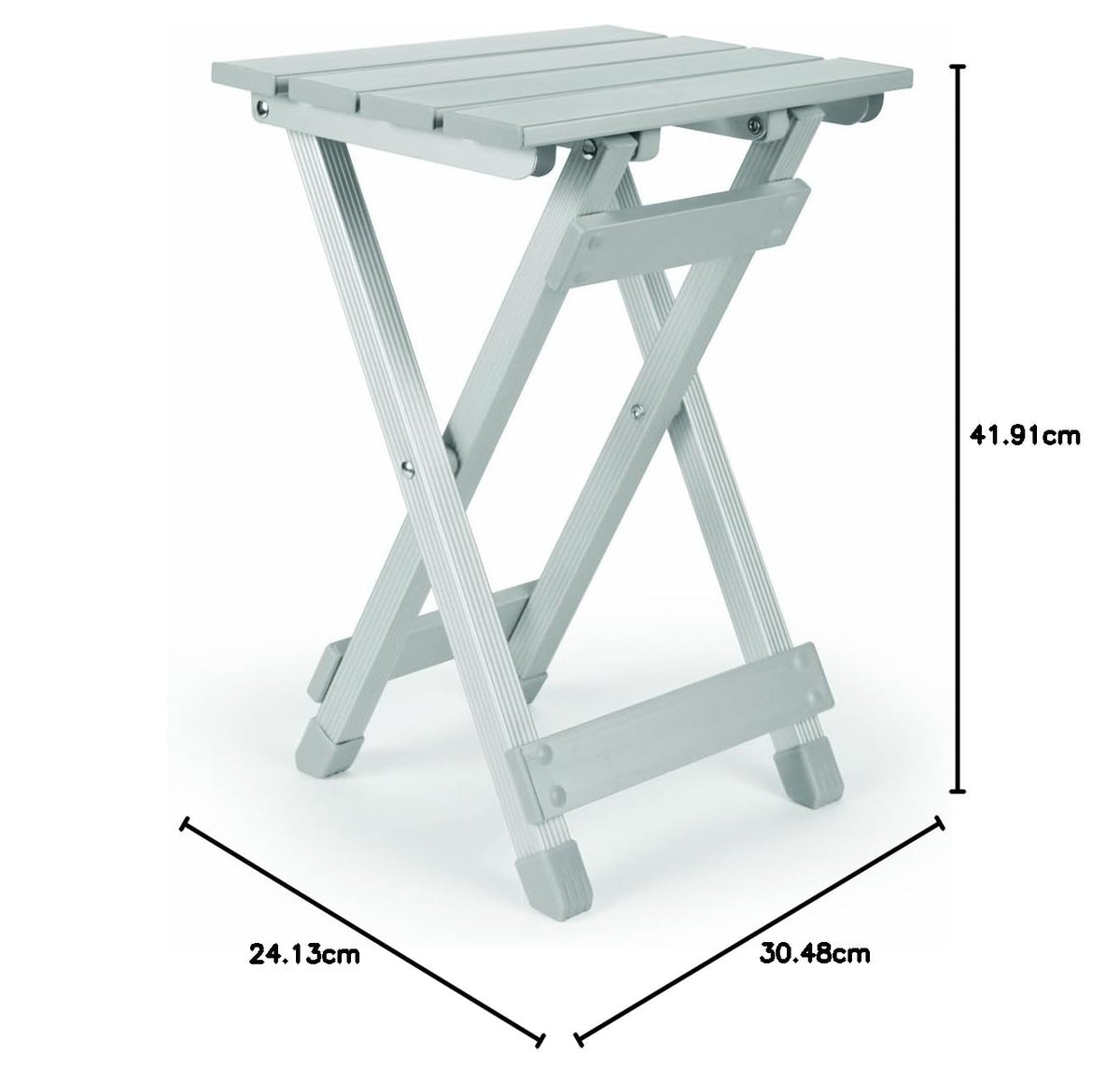 Camco Mesa Auxiliar Plegable de Aluminio, Pequeño | Capacidad para hasta 59 kg, se pliega a 2 pulgadas de ancho, se instala en segundos, no necesita herramientas
