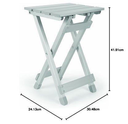 Camco Mesa Auxiliar Plegable de Aluminio, Pequeño | Capacidad para hasta 59 kg, se pliega a 2 pulgadas de ancho, se instala en segundos, no necesita herramientas
