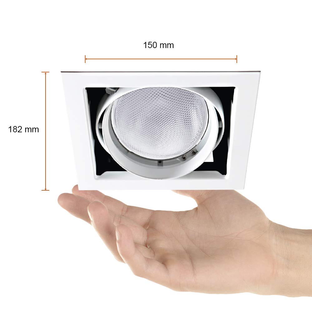 Tecnolite Lámpara Interior Empotrado, Base E27, 100 - 240 V, Color Blanco, Tecnolite, Lámpara Interior, Downlight