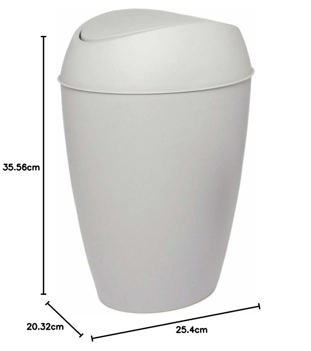 Umbra Bote de basura Twirla con tapa abatible 9L, gris