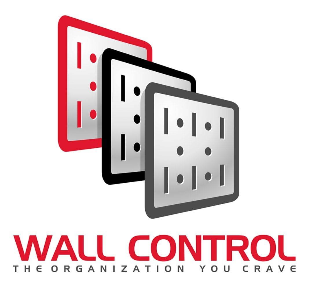 Wall Control 10-ER-106 R Pegboard 6" Reach Extended Slotted Hook Pair Slotted Metal Hooks for Pegboard and Slotted Tool Board, Red