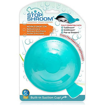 StopShroom STBLU232 - Tapón Universal para desagües de Tina, baño y Cocina, Color Aguamarina - Aqua - Moderno