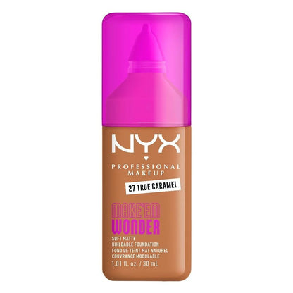 NYX Make 'Em Wonder Base de Maquillaje Mate, Tono Buff - TRUE CARAMEL