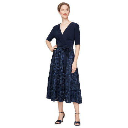 Alex Evenings - Vestido Corto de cóctel Bordado para Mujer, invitada de Boda (Tallas pequeñas y Normales)
