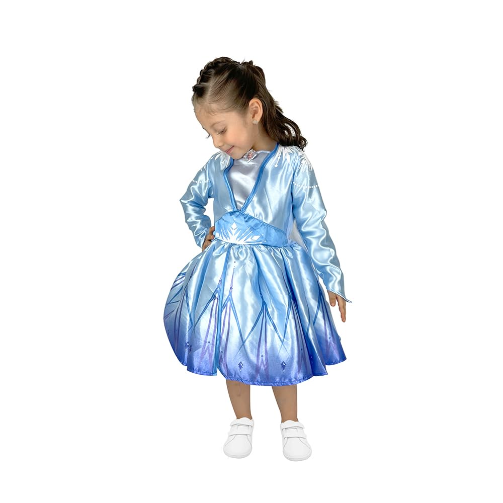 Fantasy Ruz, Disfraz Infantil, Elsa Modelo F12933-AZN6, Azul, Talla 6 años, Licencia original Disney