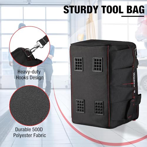 WORKPRO W081020A bolsa de almacenamiento compacta para herramientas, boca ancha superior, 12 pulgadas
