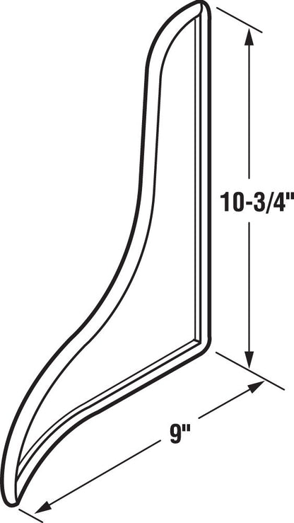 Prime-Line M 6086 - Protector contra salpicaduras para tina, 9 pulgadas x 10-0.75 pulgadas, plástico, blanco