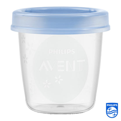 Philips Avent Vasos Almacenamiento para Leche Materna │Almacena, Congela y Conserva│180 ml•5 pzs │SCF619/06