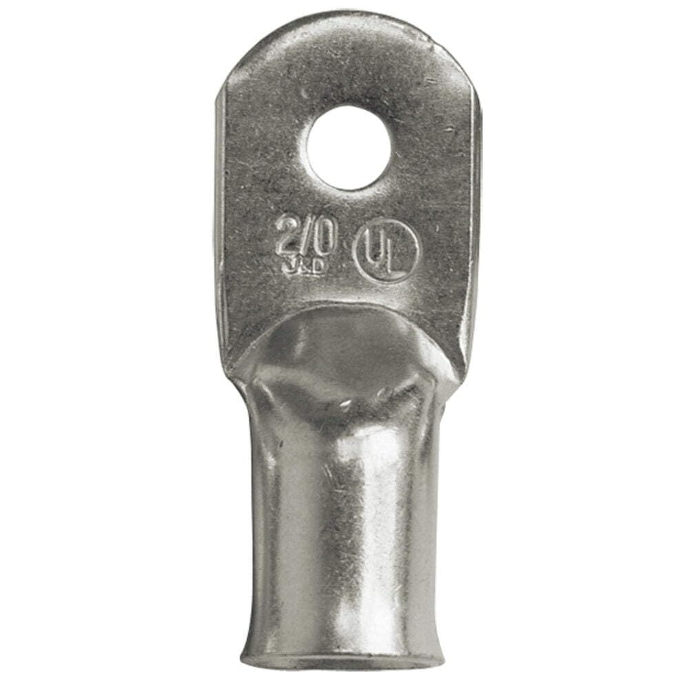 Ancor 252243 - Lengüetas eléctricas de cobre estañado de grado marino (calibre 6, tornillo tamaño 10, paquete de 2) - Paquete de 2 - 6 AWG -- Anillo #10
