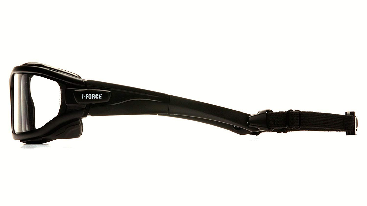 Pyramex I-Force Sporty Dual Panel Anteojos con antiempañante, Lentes antinieble Transparentes (Clear Anti-Fog Lens)