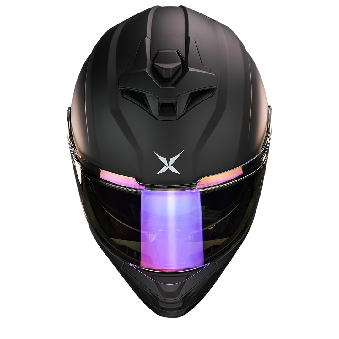 KOV Casco Thanos Negro Mate Integral AERODINAMICO para Moto Certificado Dot Y ECE 22-06