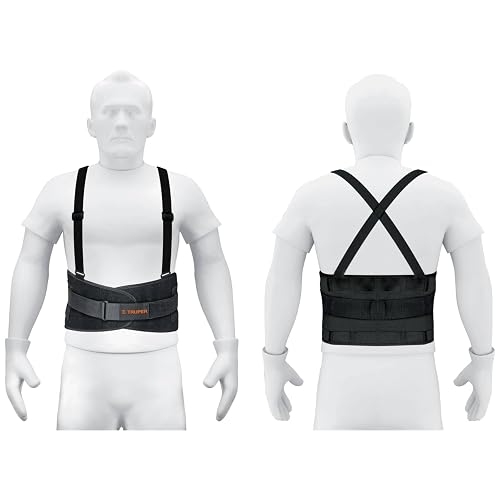 Truper FAJA-XLX, Faja con tirantes ajustables, tercer cinturón, extra grande