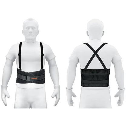 Truper FAJA-XLX, Faja con tirantes ajustables, tercer cinturón, extra grande