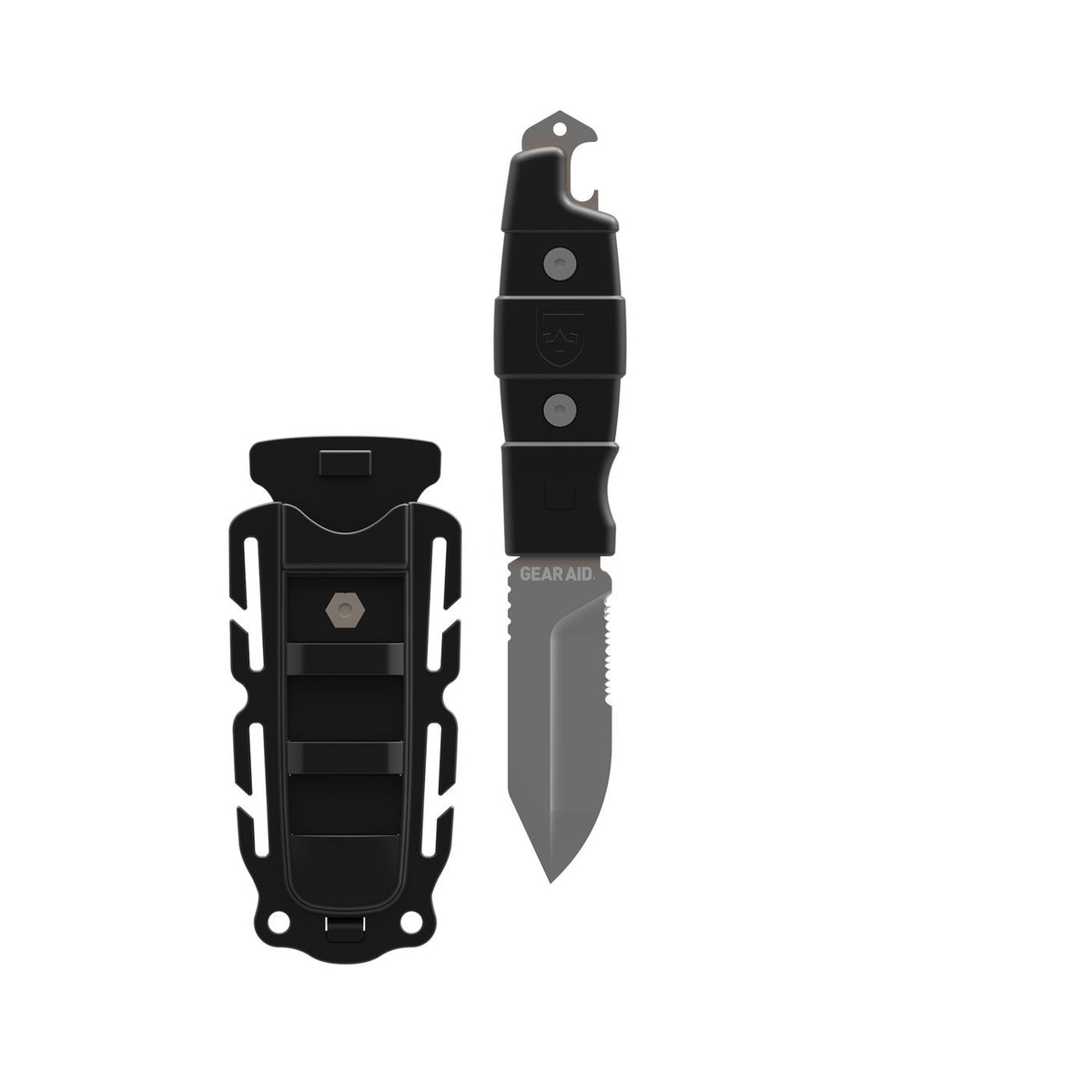 Gear Aid Buri Cuchillo Multiuso con Cuchilla de Punta de Gota y y Vaina, Cuchilla de 7.6 cm