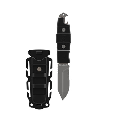 Gear Aid Buri Cuchillo Multiuso con Cuchilla de Punta de Gota y y Vaina, Cuchilla de 7.6 cm