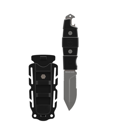 Gear Aid Buri Cuchillo Multiuso con Cuchilla de Punta de Gota y y Vaina, Cuchilla de 7.6 cm