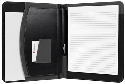 BIFOLIO EJECUTIVO BERNINA NEGRO 2 COMPARTIMIENTOS INTERNOS PARA HOJAS Y TARJETAS
