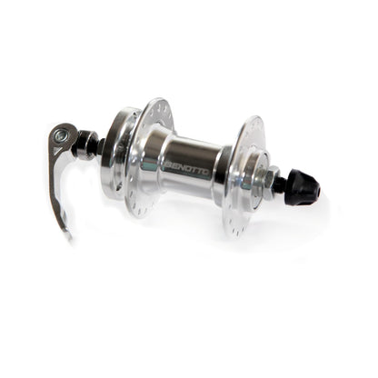 Maza BENOTTO 36x36B Rueda Libre Alumnio con Bloqueos Compatible Disco Rotor Plata GL-B10 (2 Piezas)
