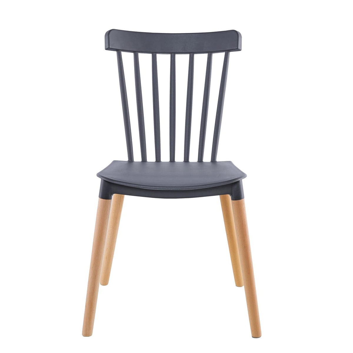Midtown Concept 4 Sillas de Comedor French Modernas y minimalsitas con Patas de Madera Grey - 81.5 CM X 51 CM X 43 CM