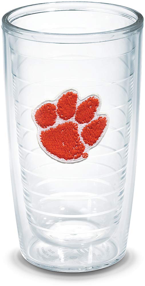 Tervis Vaso NCAA Transparente 16 oz Diseño de Universidad - Clemson Univ Paw - 16-Oz - Transparente