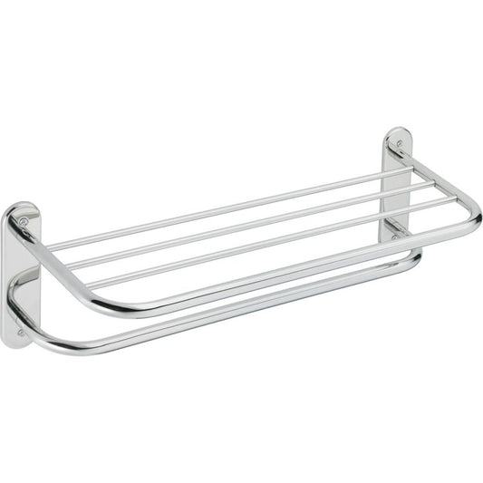 Moen 5208-241PS Estante de Hotel de 24 Pulgadas con Barra de Toalla Individual, Acero Inoxidable