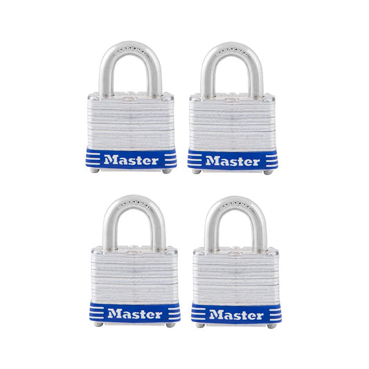 Master Lock - Candado con llave (1-9/16 pulgadas de ancho, grillete de 3/4 pulgadas), 3.8 cm, Plateado